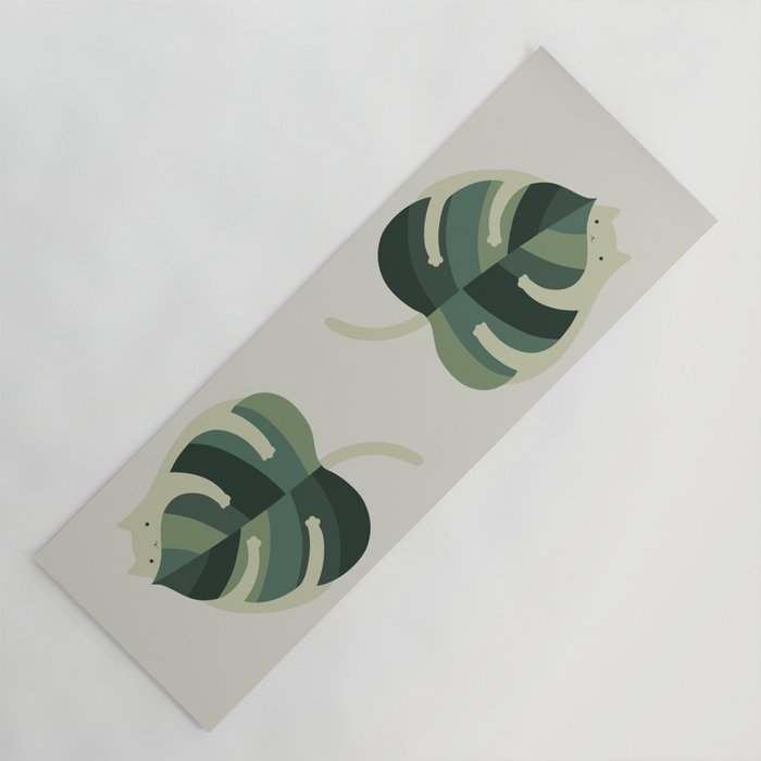 Monstera Cat Hug Yoga Mat Gallery Image 1