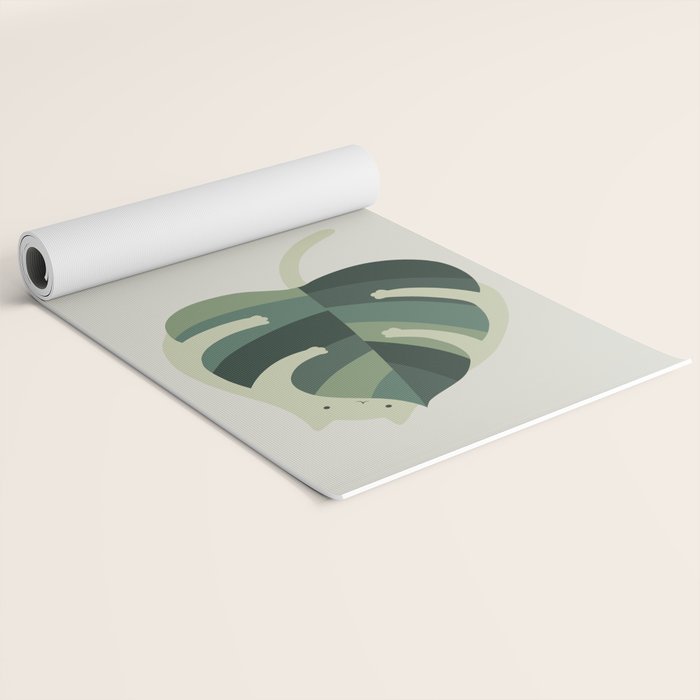 Monstera Cat Hug Yoga Mat Gallery Image 2