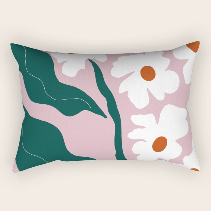 Blooming flora Rectangular Pillow Gallery Image 1