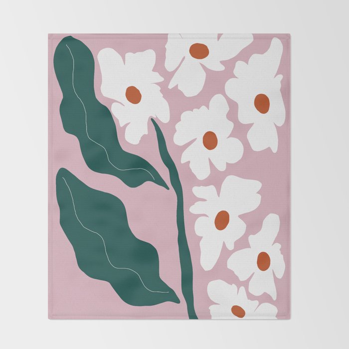 Blooming flora Throw Blanket Gallery Image 2