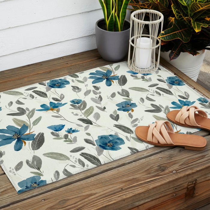 Happy Blues  Outdoor Rug Gallery Image 2