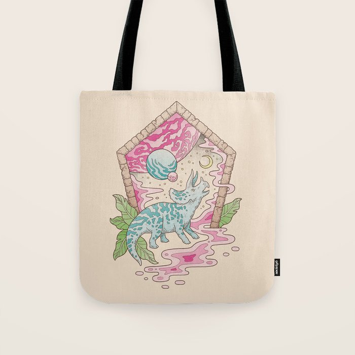 Aeon Archway: Triceratops | Dinosaur Sci-Fi Space Art Tote Bag Gallery Image 1