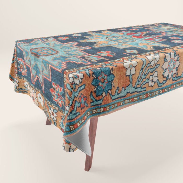 Karabakh  Antique South Caucasus Azerbaijan Rug Print Tablecloth Gallery Image 1