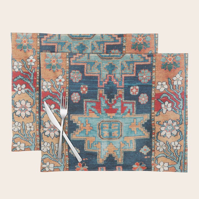 Karabakh  Antique South Caucasus Azerbaijan Rug Print Placemat Gallery Image 1