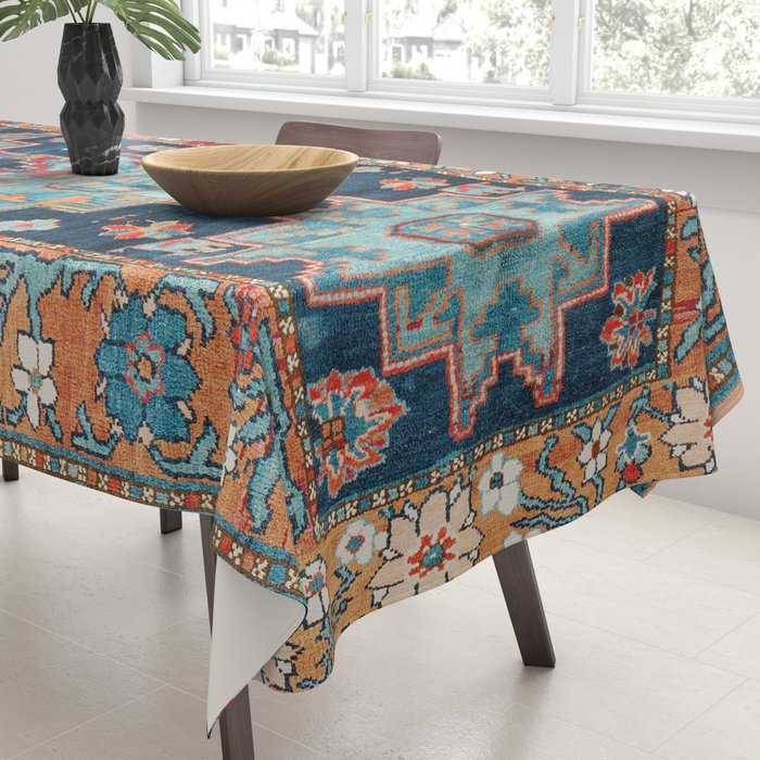Karabakh  Antique South Caucasus Azerbaijan Rug Print Tablecloth Gallery Image 3