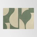 Abstract vase collage - deep green Rug Gallery Image 2