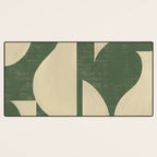 Abstract vase collage - deep green Desk Mat Gallery Image 3