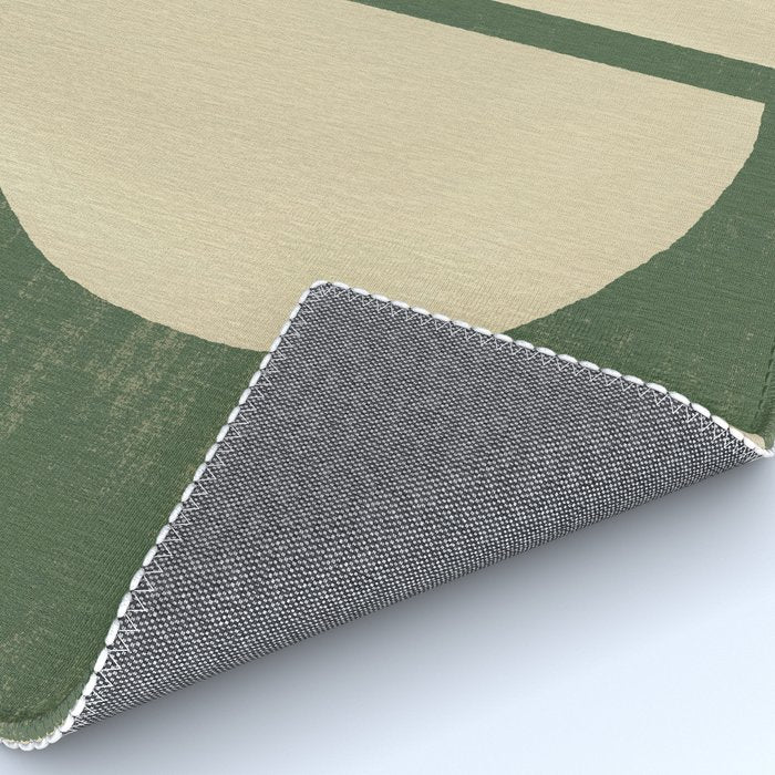 Abstract vase collage - deep green Rug Gallery Image 4