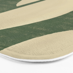 Abstract vase collage - deep green Bath Mat Gallery Image 3