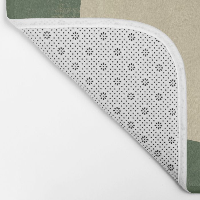 Abstract vase collage - deep green Bath Mat Gallery Image 2