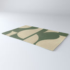 Abstract vase collage - deep green Rug Gallery Image 3