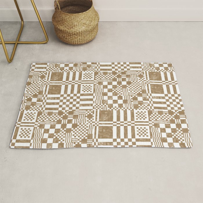 Warm Vintage Checks Rug Gallery Image 1