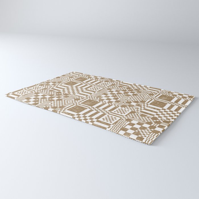 Warm Vintage Checks Rug Gallery Image 3