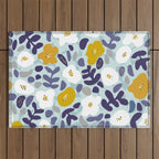 cooldown: blueshade floral pattern Outdoor Rug Gallery Image 1