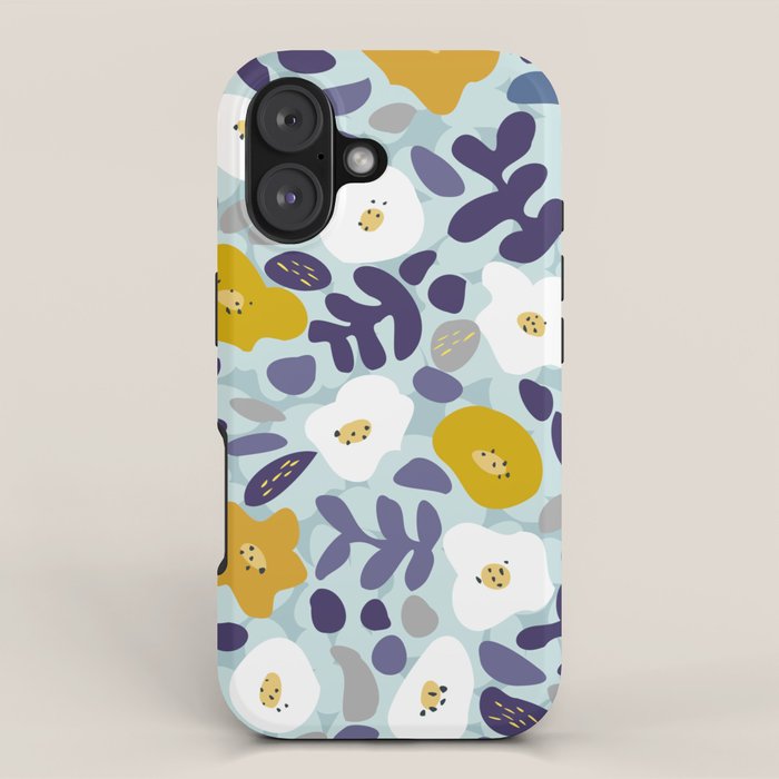 cooldown: blueshade floral pattern iPhone Case Gallery Image 1