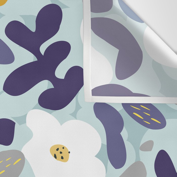 cooldown: blueshade floral pattern Wall Tapestry Gallery Image 3