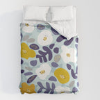 cooldown: blueshade floral pattern Duvet Cover Gallery Image 6