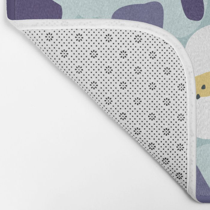 cooldown: blueshade floral pattern Bath Mat Gallery Image 2