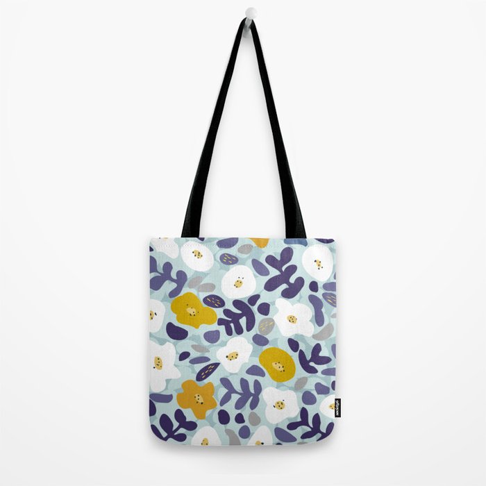 cooldown: blueshade floral pattern Tote Bag Gallery Image 2