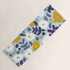cooldown: blueshade floral pattern Yoga Mat Gallery Image 1