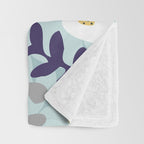 cooldown: blueshade floral pattern Throw Blanket Gallery Image 3