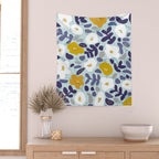 cooldown: blueshade floral pattern Wall Tapestry Gallery Image 2