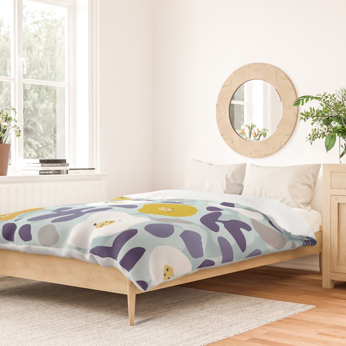cooldown: blueshade floral pattern Duvet Cover Gallery Image 2