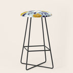 cooldown: blueshade floral pattern Stool Gallery Image 1