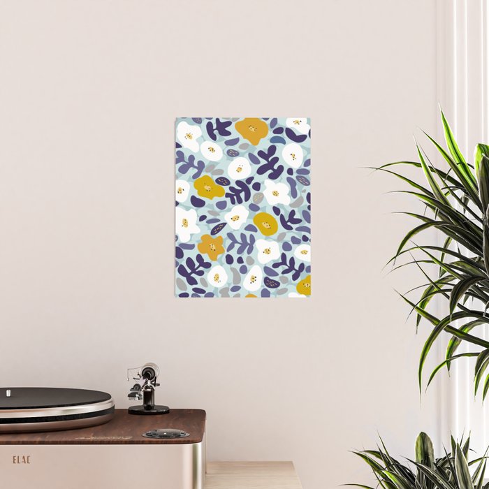 cooldown: blueshade floral pattern Poster Gallery Image 2