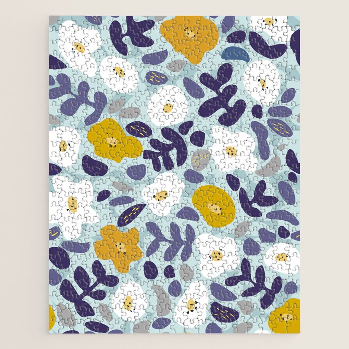 cooldown: blueshade floral pattern Jigsaw Puzzle Gallery Image 1
