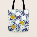 cooldown: blueshade floral pattern Tote Bag Gallery Image 1