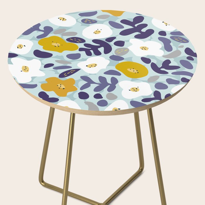 cooldown: blueshade floral pattern Side Table Gallery Image 2