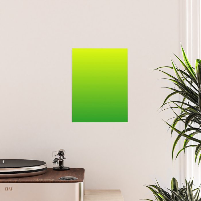 LIME GREEN OMBRE COLOR Poster Gallery Image 2