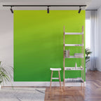 LIME GREEN OMBRE COLOR Wall Mural Gallery Image 1