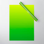 LIME GREEN OMBRE COLOR Wrapping Paper Gallery Image 1