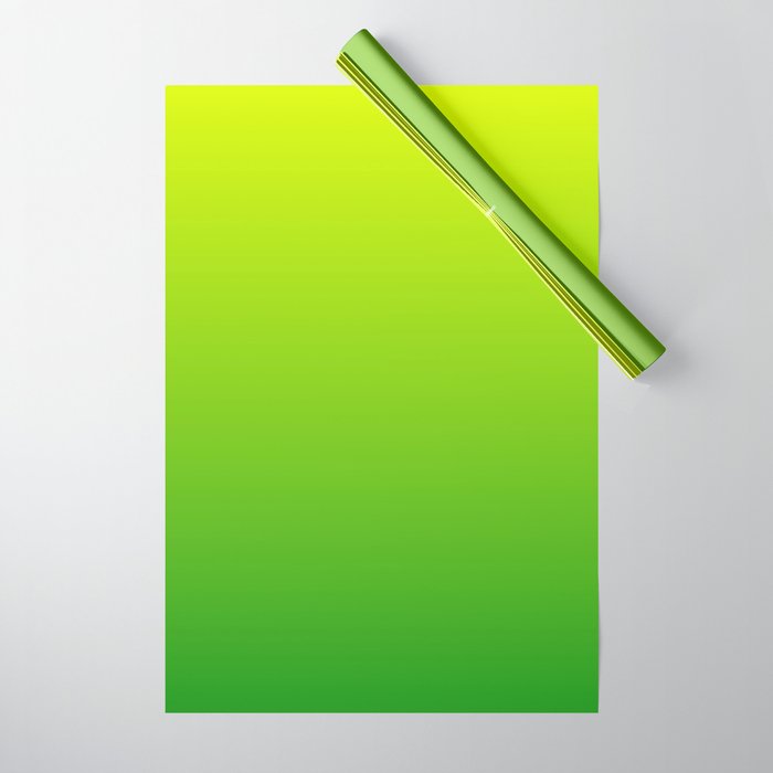 LIME GREEN OMBRE COLOR Wrapping Paper Gallery Image 1
