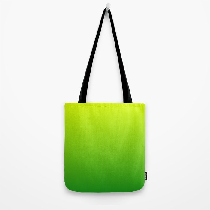 LIME GREEN OMBRE COLOR Tote Bag Gallery Image 2