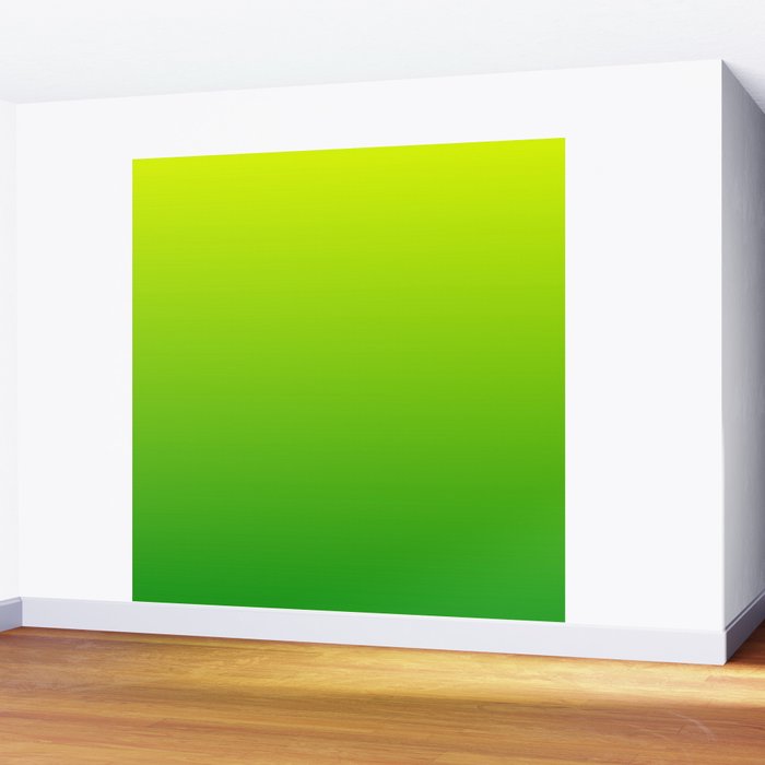 LIME GREEN OMBRE COLOR Wall Mural Gallery Image 2