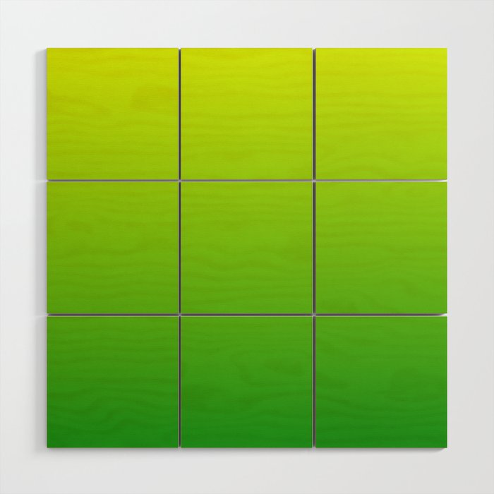 LIME GREEN OMBRE COLOR Wood Wall Art Gallery Image 1