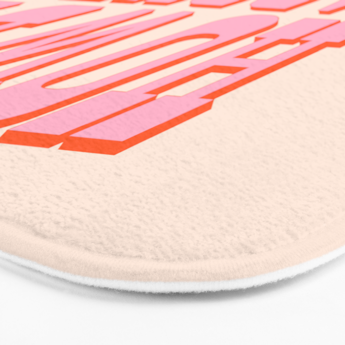 Old West: Howdy Pardner (bright pink and orange saloon style letters) Bath Mat Gallery Image 3