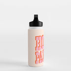 Old West: Howdy Pardner (bright pink and orange saloon style letters) Water Bottle Gallery Image 3