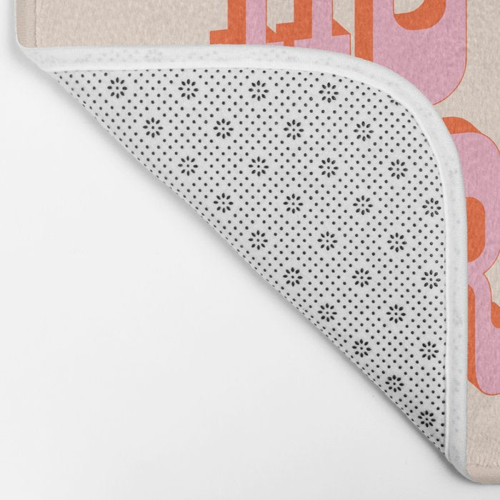 Old West: Howdy Pardner (bright pink and orange saloon style letters) Bath Mat Gallery Image 2