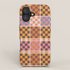 Vibrant Checkered Grid iPhone Case Gallery Image 1