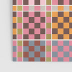 Vibrant Checkered Grid Poster Gallery Image 3