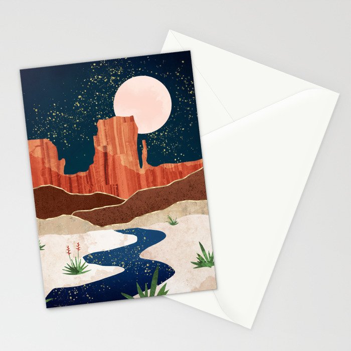 Desert Stars River Stationery Card Gallery Image 2