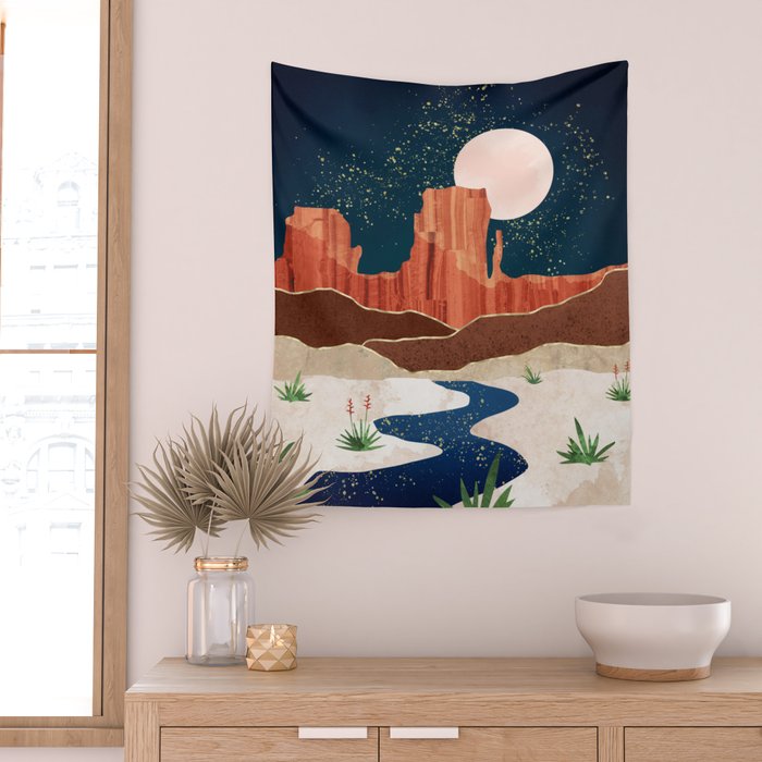 Desert Stars River Wall Tapestry Gallery Image 2