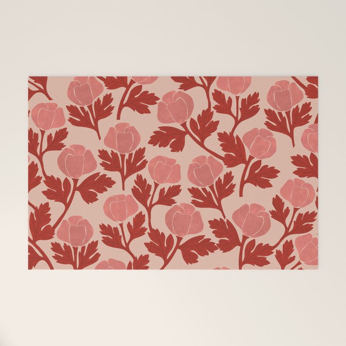Roses pattern Welcome Mat Gallery Image 1