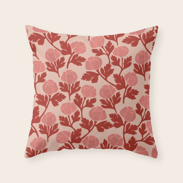 Roses pattern Throw Pillow Gallery Image 6