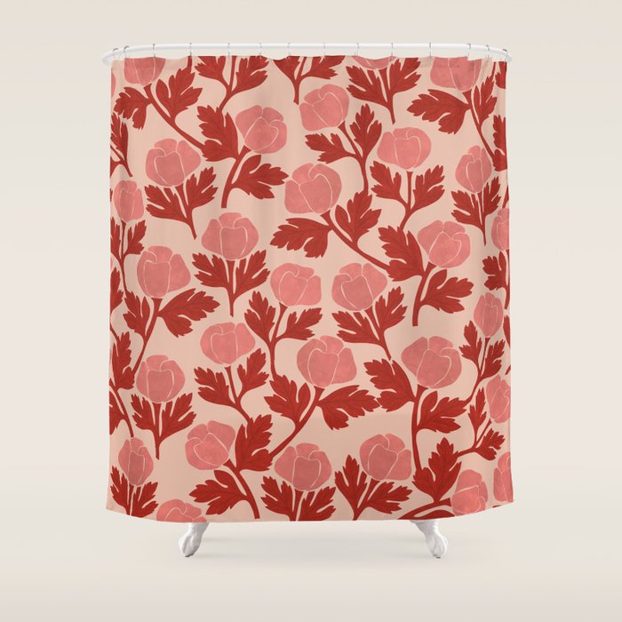 Roses pattern Shower Curtain Gallery Image 1