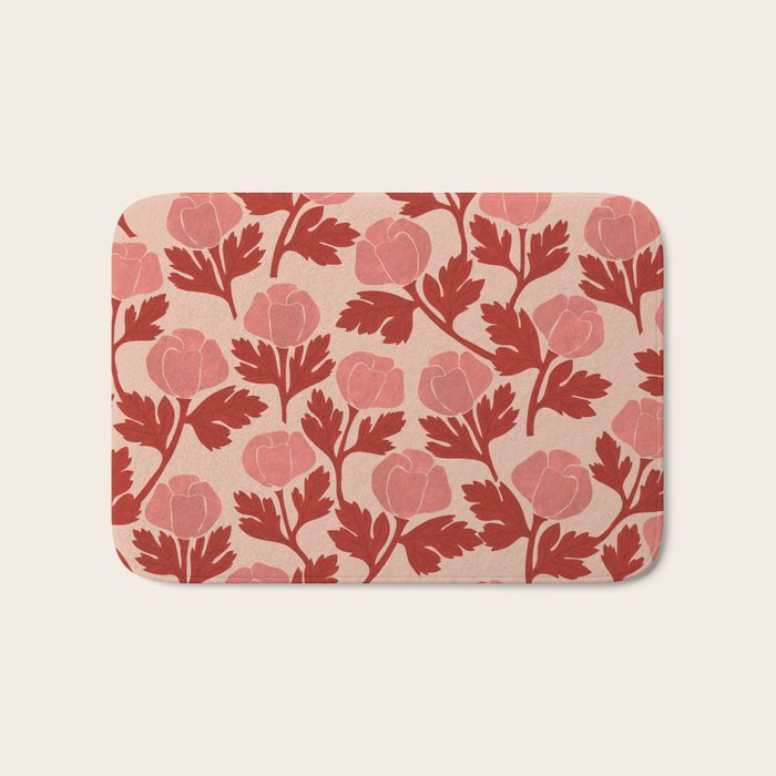 Roses pattern Bath Mat Gallery Image 1